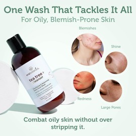 Tea Tree Oil Face Cleanser â€" Face & Body Wash for Dry, Oily, Acne Prone Skin & Rosacea 8oz Natural & Organic Facial Wash to Moisturize, Nourish, Soothe Redness & Inflammation