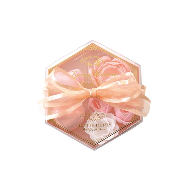 ノルコーポレーション 入浴剤 バスフィズ ラビングマカロンギフト ライトピンク OB-SMG-2-1