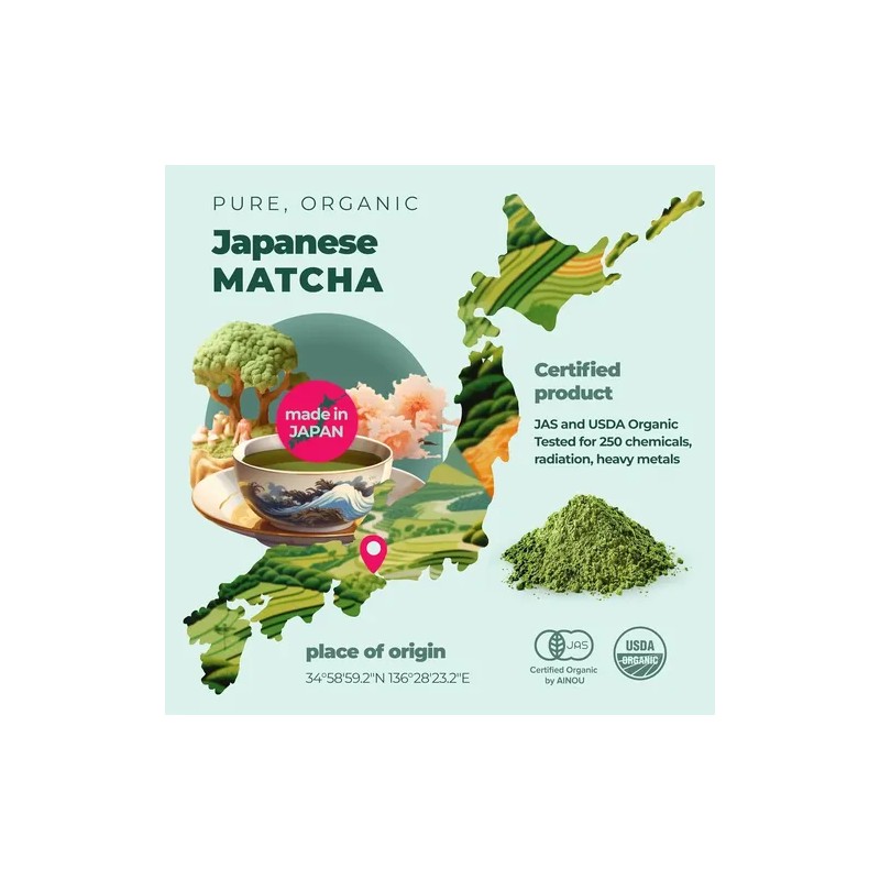 Matcha en Polvo Orgánico Japonés Organic Japanese Green Tea Matcha