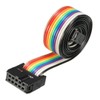 sourcing map IDC Ribbon Cable Coloured Rainbow Colour Wire 10