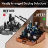 GLOKUUCA Perfume Organizer for Men, 4 Tier Wood Perfume Display