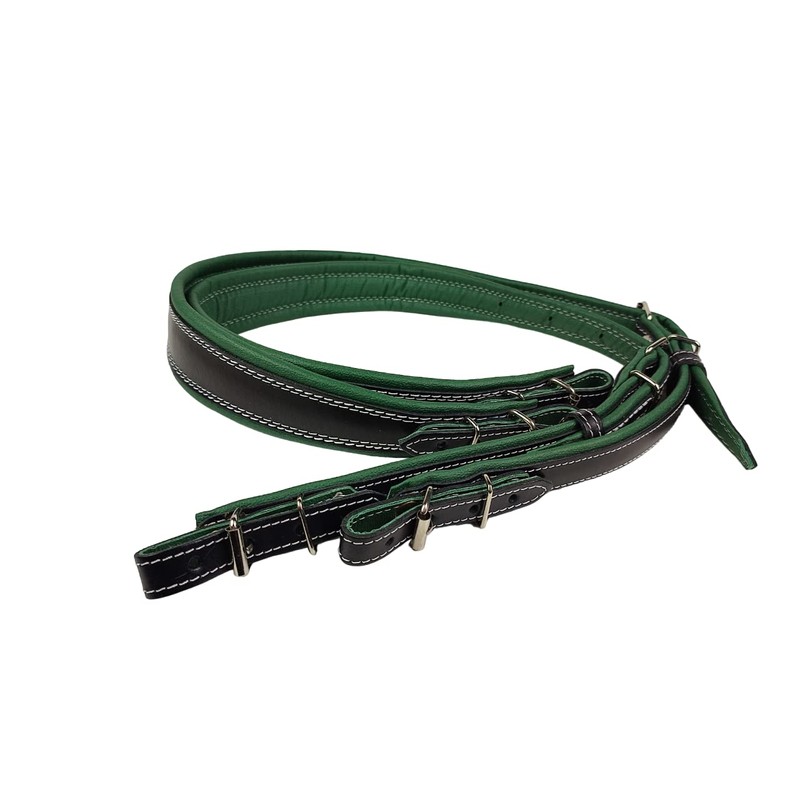 Accordion Straps Leather 60-120 Bass Black / Green, Green