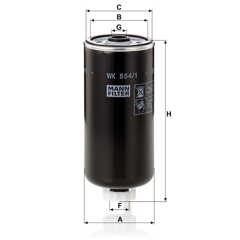 Original MANN-FILTER Fuel filter WK 854/1 – For Passenger Cars