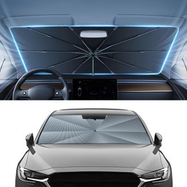 Autorder Windshield Sun Shade Umbrella for 2017-2025 Mazda CX-5 CX5 Accessories,Upgraded Ice Crystal Material,Easy Setup Umbrella Sunshade for Car Windshield,100% Sun Blocking