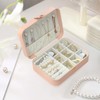 iSuperb Leather Jewelry Box with Flip Lid, Portable Travel Jewelry