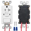Baomain 2PCS GFCI Outlet with Switch, 20A 125VAC 60Hz, Tamper