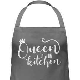 Shirtracer - Apron - Queen of the Kitchen I Queen of the Kitchen I Gift Chef I Hobby Chef, 3 anthracite