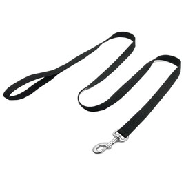 MANDAO Strong Nylon Dog Leash, 5 FT Long Dog Leashes for Medium Large Dogs (Black)