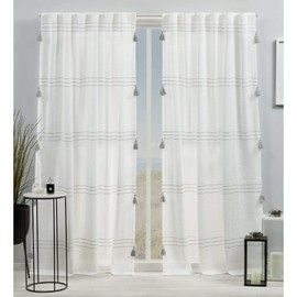 Exclusive Home Curtains Demi Light Filtering Hidden Tab Top Curtain Panel Pair, 54x96, Grey