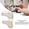 2 Tier Corner Bathroom Countertop Organizer Space Saving Easy Assembly