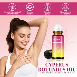MUREND Natural Cyperus Rotundus Oil for Hair removal 60ml, Hair Removal Oil for Slow Body Hair Growth, Reduces Unwanted Hair Growth for Women & Men, Soothes Skin & Minimizes Pores for All Skin Types