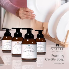 Castle Soap All-Purpose Foaming Castile Soap | Multi-Use for Hair, Body, Hands & Home | Nourishing Coconut Oil Formula | Sensitive Skin Friendly | Hydrating | 11.5 oz | Lavender and Eucalyptus