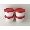 Tupperware Snack cup set of 4 raspberry seals