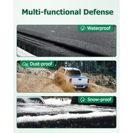 SCITOO Fits For Ford for F-150 2004-2018 5'5"FT Truck Bed Tonneau Cover Kit Roll Up Tonneau Cover Pickup Truck Bed Covers