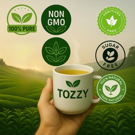 Tozzy Spearmint Tea - 100 Count | Pyramid Tea Bags (Plant-Based & Eco-conscious) | Pure Ingredients