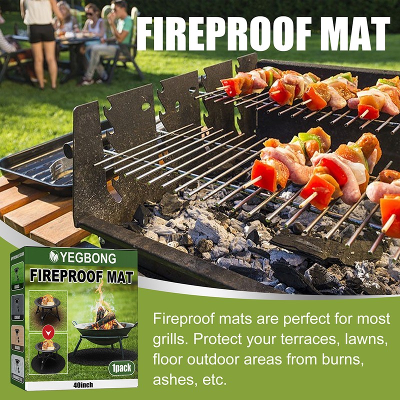Fire Pit Mat Under Grill Mat Round Grill Mat Outdoor