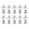 HARFINGTON 10Set T Track Bolts Knob Kit M6 x 40mm Threaded Bolts M6 x 25mm Hex Hand Nut Clamping Knob with Washer for Woodworking Jigs and Fixtures, White