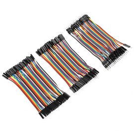 Akozon Multicolor Dupont Wire Jumper Wire Male to Female Male to Female Female - Female 40pin M/40pin M-M/40pin F-F for Breadboard