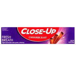 Close-Up Toothpaste, Refreshing Red Gel, Anticavity Fluoride, Cinnamon, 6 Ounce (Pack of 6)