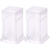 ONLYKXY 2pcs Acrylic Toothpick Box 5x5x7.5CM/1.9x1.9x２.９inch Rectangle Shape Clear Toothpick