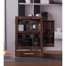 Homde Cologne Storage Organizer with Drawer - Men's Cologne Holder - Stylish Display Box for Home Bathroom