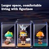 Mini Figure Display Case 3x3x4.5 inch Clear Acrylic Stackable Figurine