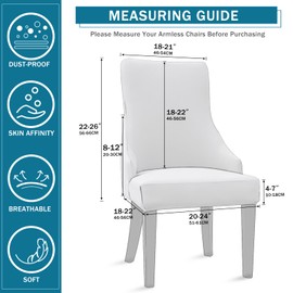 Liykimt Stretch Wingback Side Chair Slipcover-Accent Chair Cover Slipcover with Arm,Washable Upholstered Arm Dining Chair with Nailed Trim Protector for Dining Living Room