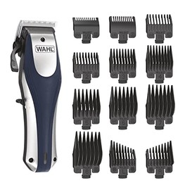 Wahl Clipper - Juego de cortapelos inalámbrico de litio Pro con 22 piezas, 2 horas de funcionamiento y longitudes de corte de 1/16 a 1 pulgada, Azul/Patchwork, 79470