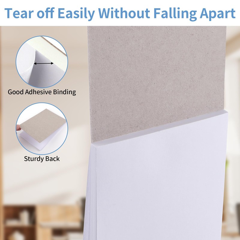 Note Pads 4x6 Inch, 6 Pack Blank Scratch Pads, 50