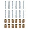 uxcell M8x50mm Hanger Bolts, 12pcs 31mm Wood Dowel Screw Self-Tapping