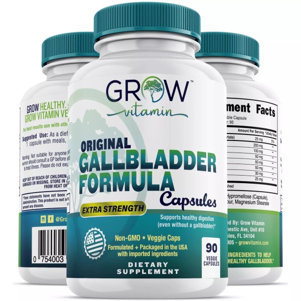 Grow Vitamin Original Gallbladder Formula, Enzymes to Reduce Bloating, Indigestion