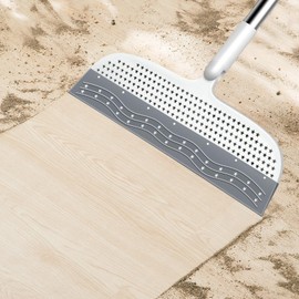 PRATIQUERubber Broom Squeegee Broom for Floor, Long Handle Multifunction Scraping Silicone Broom Floor Sweeper, Pet Hair Remover Magic Broom for Carpets, Window, Mirrors, Tile Cleaning