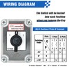 KEYMOO 20A Rotary Changeover Switch with Key Lock, 660V 3