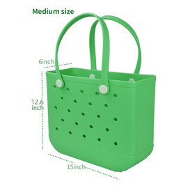 Addoklm Lightweight extra large Rubber Beach Bag Small mini Tote Bag for Gym Waterproof medium Open Handbag for Pool Sports
