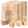 JEUIHAU 60 Pieces 2 Inch Wooden Cubes, Unfinished Wood Blocks,