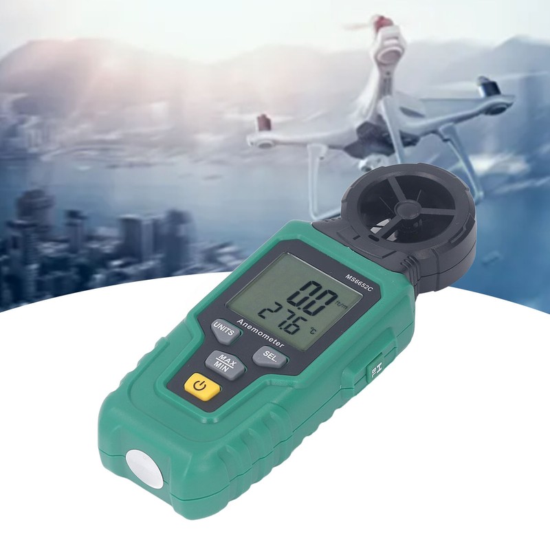 Digital Wind Speed Meter Multifunctional Accurate Handhled Wind Speed Temperature