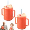 HOVCEH 2 PCS Elderly Spill Proof Cups, 300 ml Unspillable