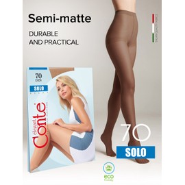 Conte Classic Comfort Semi Opaque Tights Solo 70 Den, Tan (Bronz), XX-Large