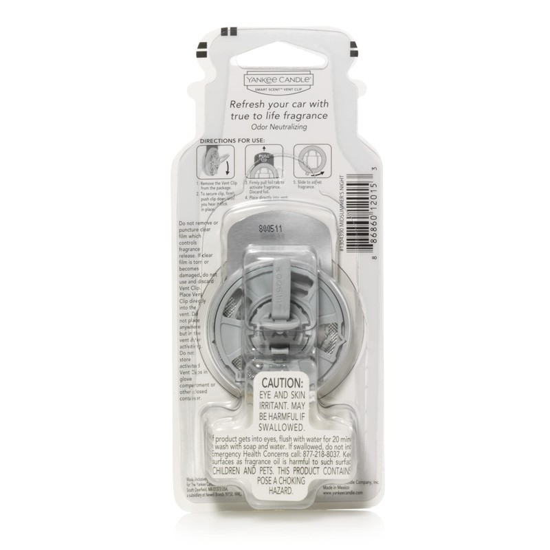 Yankee Candle CAR VENT CLIP HW MIDSUMMERS NIGHT, Smart Scent