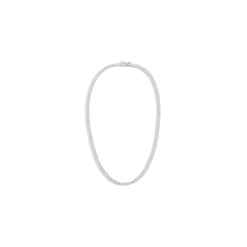 SHASHI Women's Medium Tennis Necklace, Silver, One Size