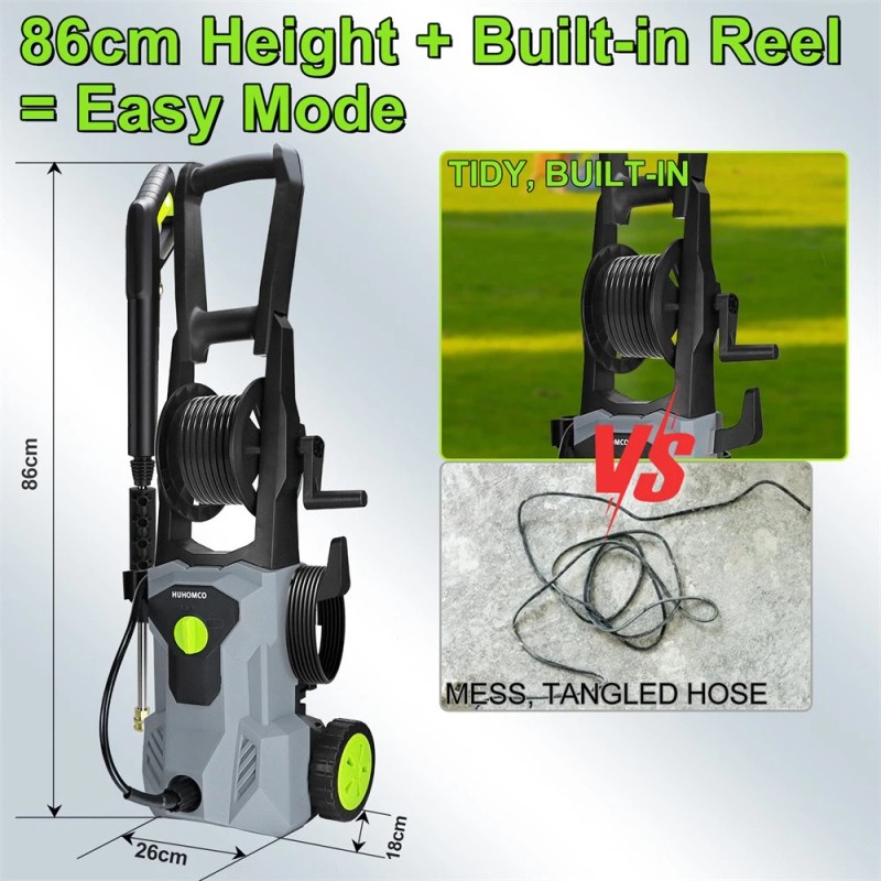 HUHONCO 5000 PSI Electric Pressure Washer High Pressure Washer Portable