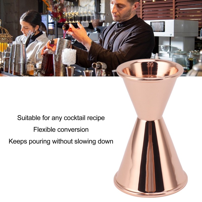 Cocktail Jigger Double Sided Stainless Steel Bar Shot Measuring Cup