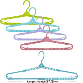 Extra large hangers big Clothes Hangers enlarge Adjustable Shoulder 16.4"-27.2" Drying Hanger 4 Pack Sturdy Hangers for Wide Polos Tops Cardigans quilt Bath towel big and tall shirts 4 colors hanger