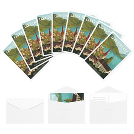 gaeaverse Lake Lucerne Switzerland Postcards Vintage Postcards with Envelopes 9pc/Set World Cities Greeting Cards for Business World Travel Landscape Postcard Decor Gift