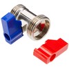 PLUMB-PAK PK890AMZ Washing Machine/Dishwasher Tap Straight Connector, Red