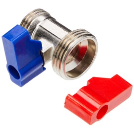 PLUMB-PAK PK890AMZ Washing Machine/Dishwasher Tap Straight Connector, Red
