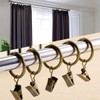 IPEAK 50 Pack Curtain Clips with Rings, Metal Curtain Rings
