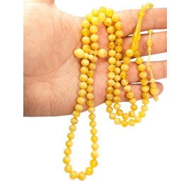 99 Yellow Prayer Beads made from Acrylic, Tesbih Muslim Tasbih Islam Tasbeeh Dhikr Zikir Dua Wazifa 202 by DunyaGems