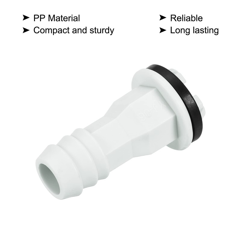 sourcing map Air Conditioner Drain Hose Connector 15mm Tube Straight