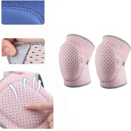 Breathable Knee Support Brace - Adjustable & Comfortable for Sports, Daily, Dance Use, Breathable Knee Support Sleeve, Perforated Design, Pink, 2-Pack AUPOINT